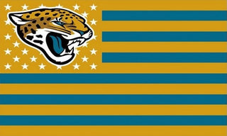 Fabulous Jacksonville Jaguars Flag with Star and Stripes 90x150 CM