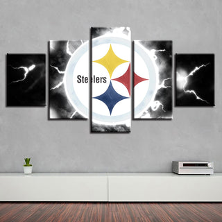 Home Decoration 5 Pcs Pittsburgh Steelers Canvas Painting Wall Art
