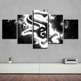 Decor Pictures 5 Pcs Chicago White Sox Canvas Painting Prints Wall Art Spray