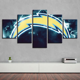 Home Decor Vintage 5 Pcs Los Angeles Chargers Canvas Art Painting Prints